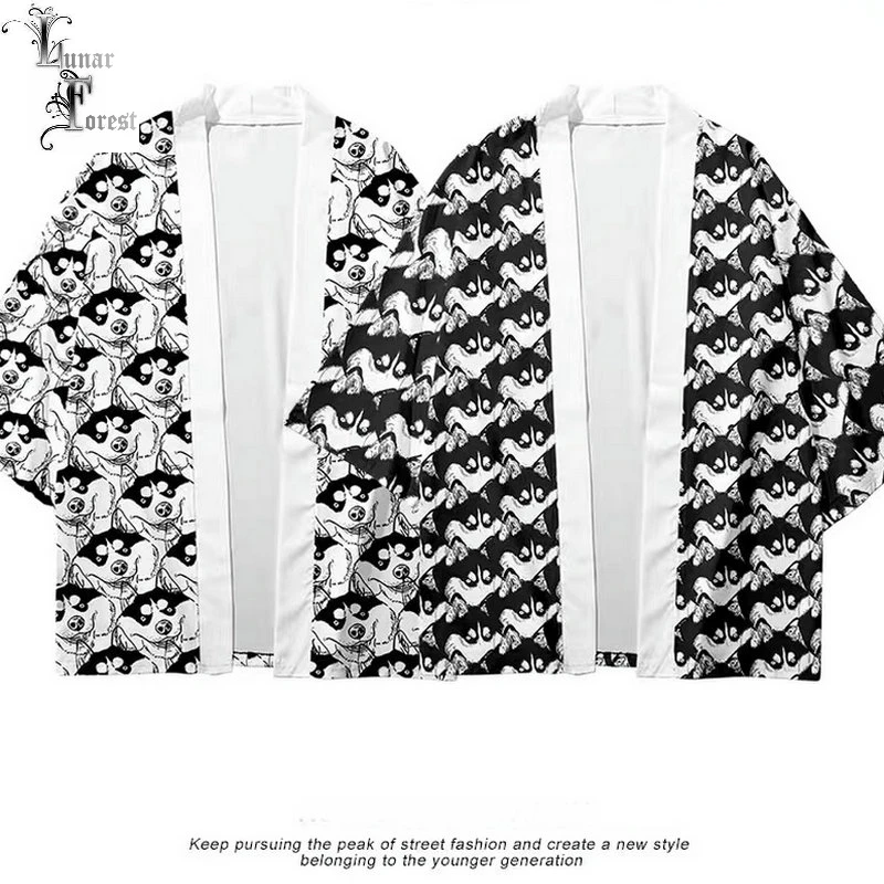 Funny Husky 3D Printing Japanese Kimono Haori Yukata Women/Men Fashion Summer Casual Cool Short Sleeve Streetwear | Тематическая