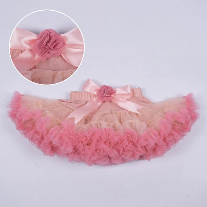 Модная юбка-пачка для маленьких девочек пышная Пышная юбка-американка для балета для маленьких детей, вечерние юбки для танцев, одежда принцессы из тюля для девочек - Цвет: peach coral