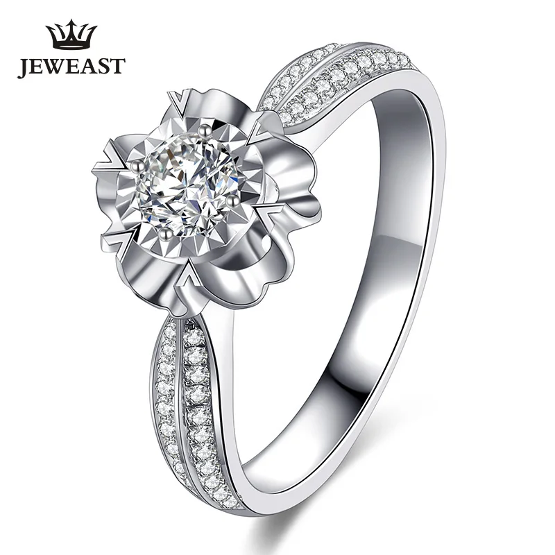 

XZ Natural diamond 18K gold Pure Gold Ring Real 18K gold Solid Gold Ring Trendy Classic Party Fine Jewelry Hot Sell New 2019