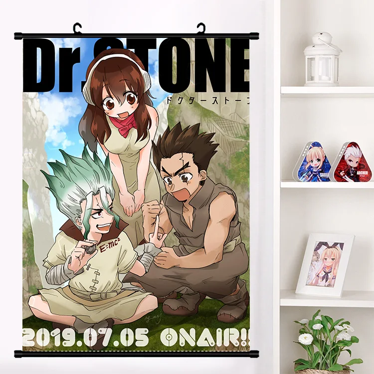 Аниме Dr. STONE Ishigami Senku Shishio Tsukasa Настенная роспись настенный плакат Otaku коллекция домашнего декора художественный подарок - Цвет: T