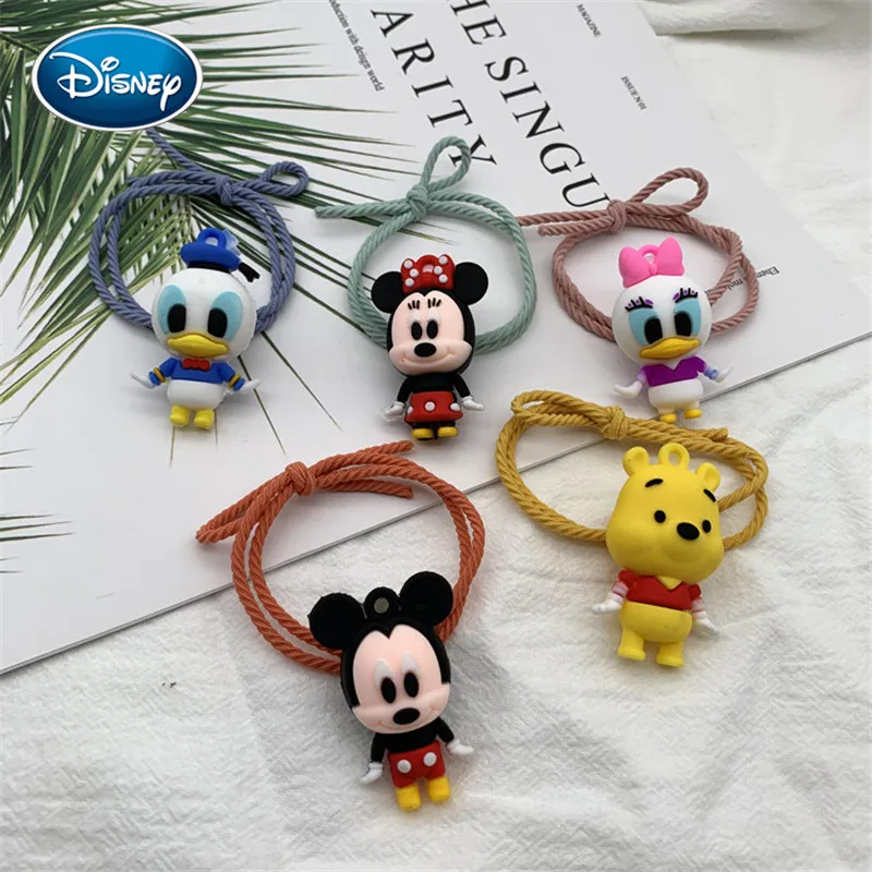Disney 1pcs Mickey Minnie Nylon Elastic Hair Rubber Band children Headband Kids Hair Accessories Girl Hair Band cartoon Headwear