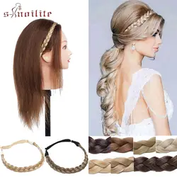 S-noilite плетеная повязка на голову аксессуары для волос синтетические волосы плетеная эластичная повязка для волос богемный стиль для