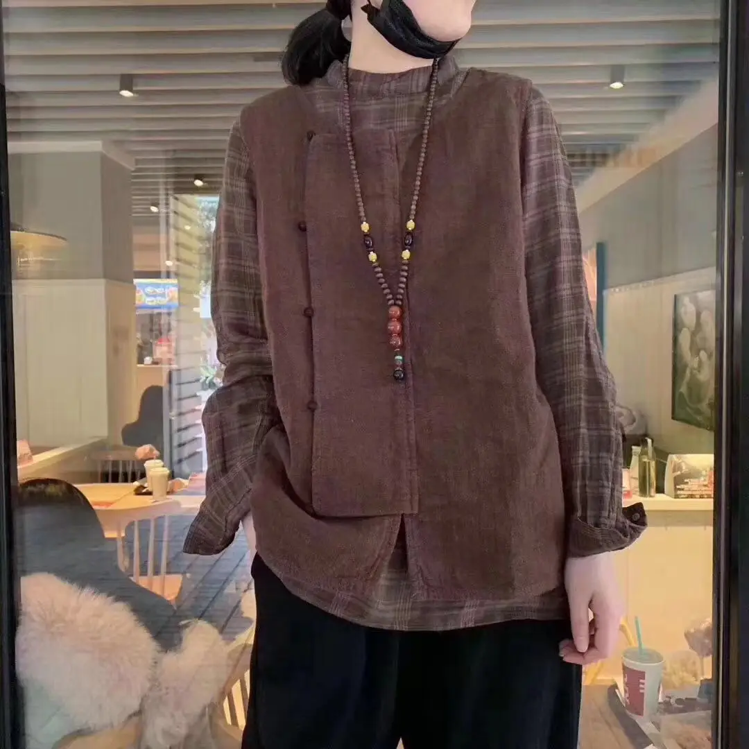 

Ding fragrant gu 2019 Winter New Style Slim Fit Retro Glorious Fashion Slimming Korean-style Pretty Corduroy Pullover Waistcoat