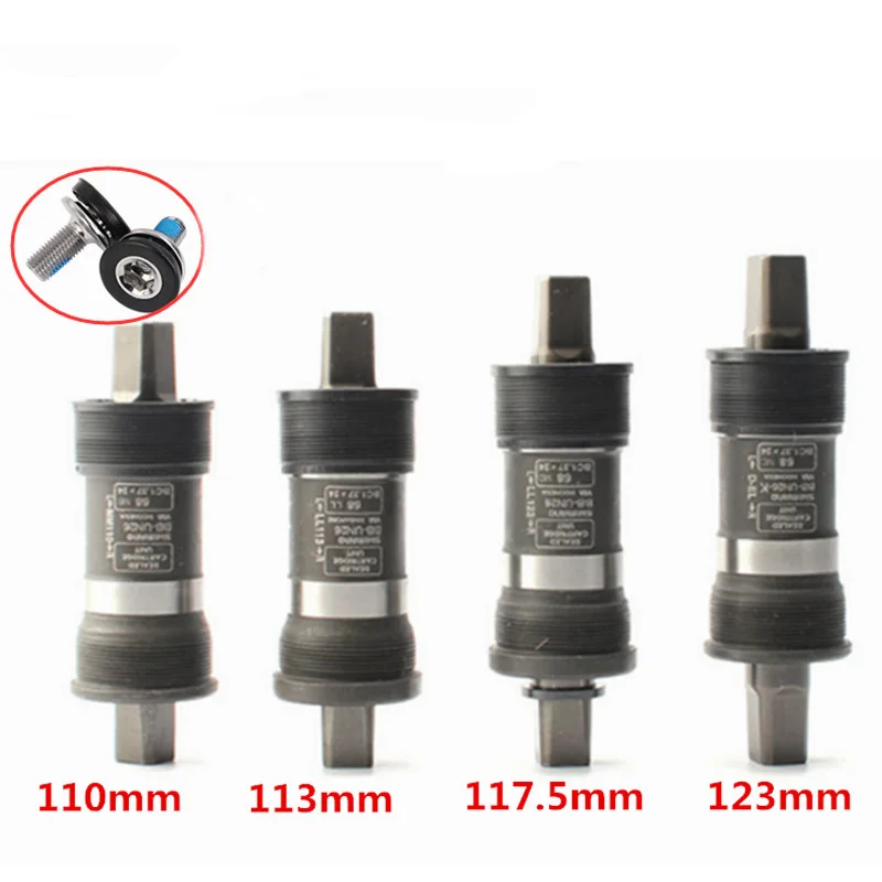 Shiman o Bottom Bracket 68-110/117.5/113/123mm MTB Bicycle Hollowtech Mountain bike accessories parts | Спорт и развлечения