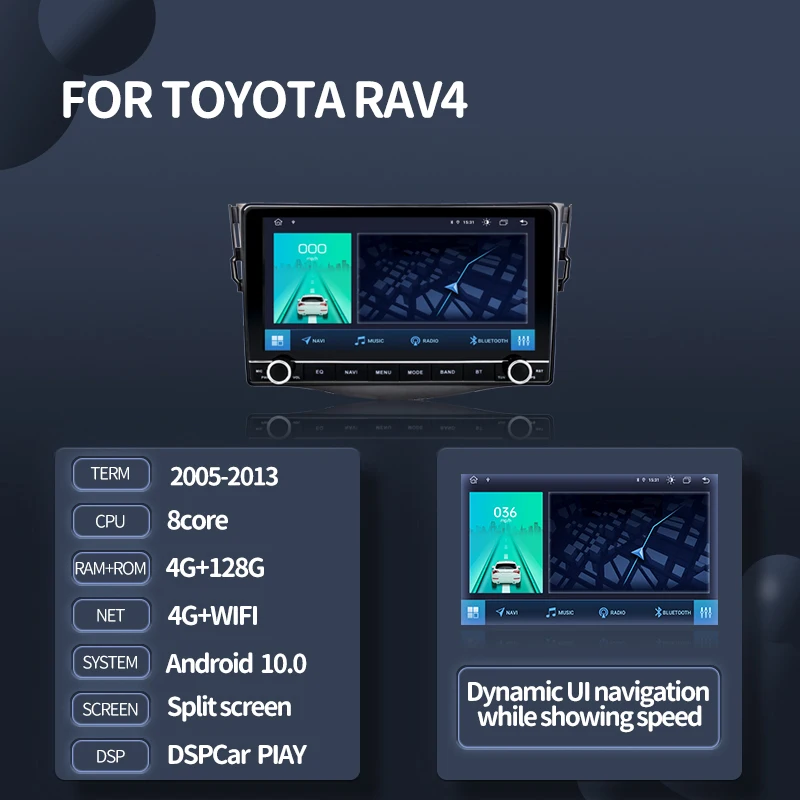Автомагнитола KingChange 9 дюймов Android 10 0 для Toyota RAV4 Rav 4 2006-2012 GPS-навигация | Автомобили и