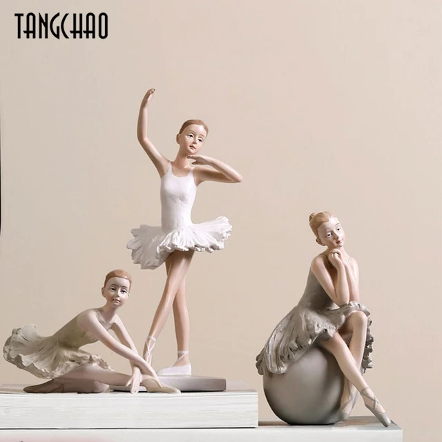 TANGCHAO Nordic Style Ballet Girl Statue Creative Home Decor Resin Ballet  Figurines For Home Room Decoration Gift For Girlfriend - AliExpress