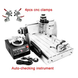 3D ЧПУ маршрутизатор 3040 Z-DQ ЧПУ фрезерный станок с вращающимися осями, шариковый винт, инструмент для автоматической проверки + 4 бесплатные