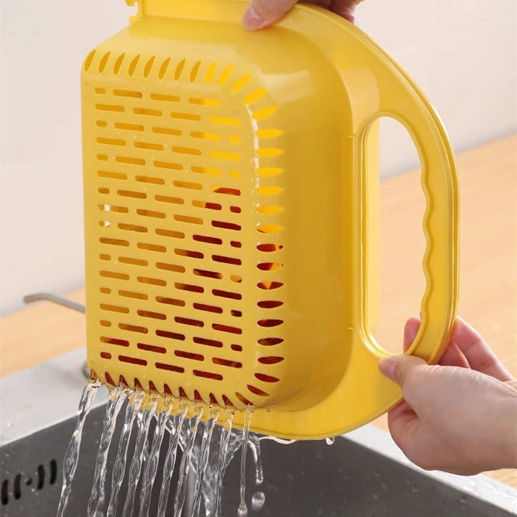 Kitchen Folding Drain Basket Plastic Vegetable Washing Basin Household Washing Storage Fruit Basket Strainers Kitchen Tool