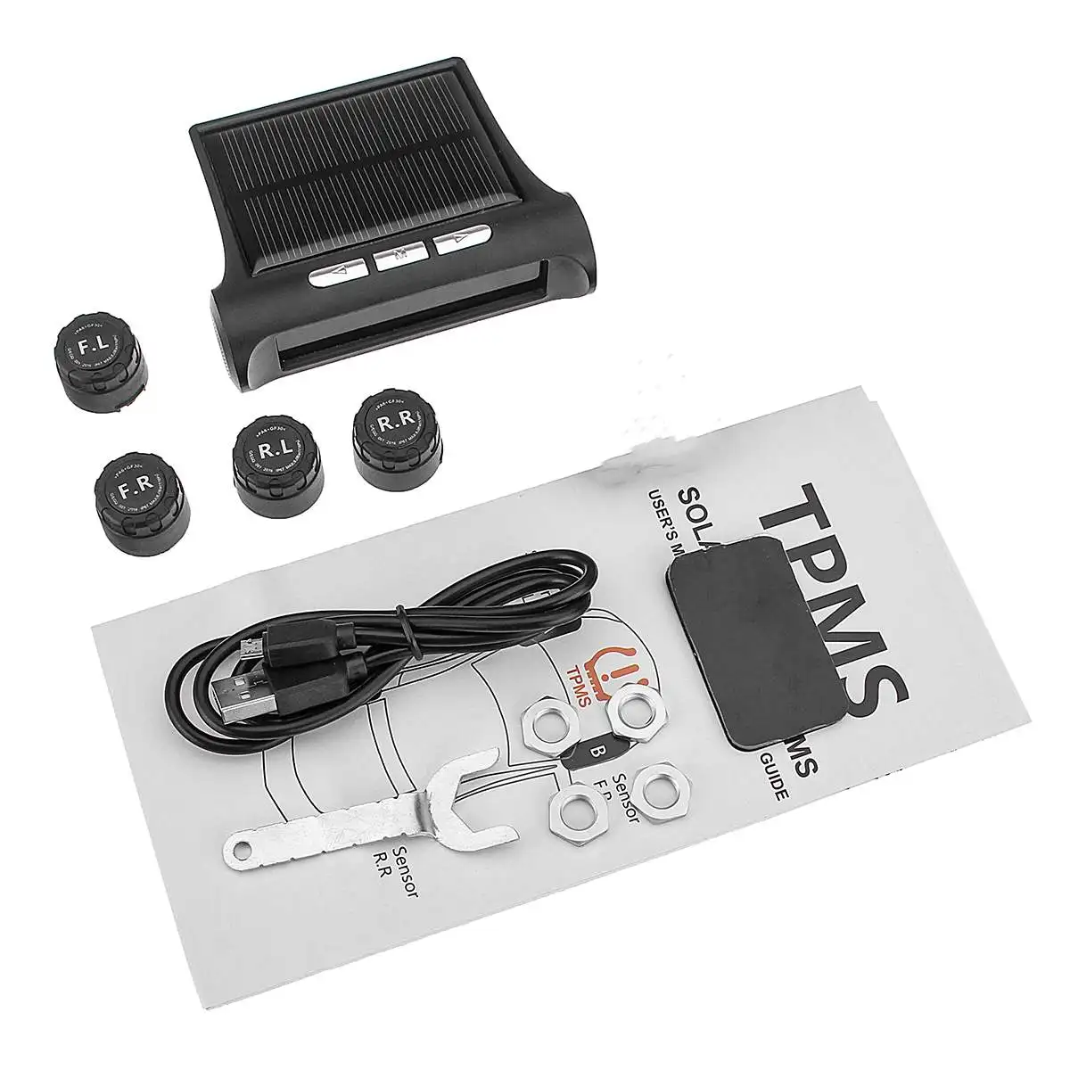 Автомобильный Солнечный беспроводной TPMS монитор давления в шинах ЖК-дисплей+ 4 внешних датчика автомобиля автомобильные шины для грузовиков водонепроницаемый монитор IP67