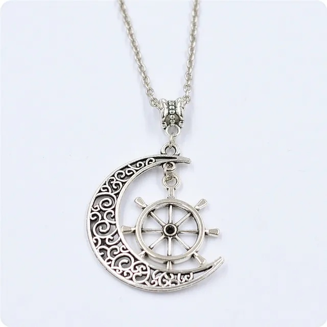 2021 Fashion Trends Filigree Moon Burning Sun Pendant Necklace Celestial Jewelry Fit Women Men Gifts Best Friend Charm 3