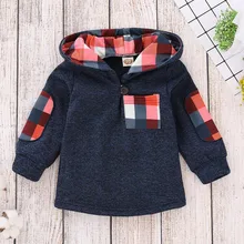 Весенне-осенняя одежда для маленьких мальчиков и девочек, толстовки в клетку для малышей, свитера, свитера, хлопковая повседневная одежда с длинными рукавами для младенцев, топы
