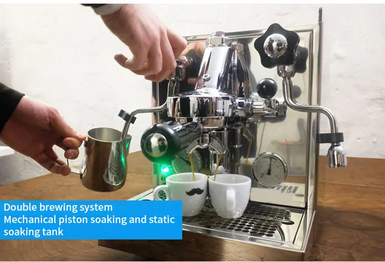 Полуавтоматическая кофеварка для эспрессо, ротационный насос, автоматический вход воды, коммерческая кофемашина большой емкости, 220 В