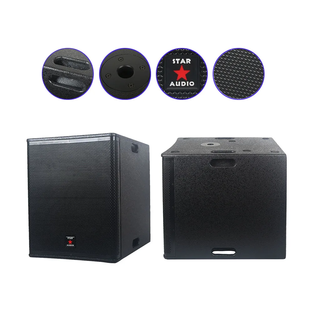 Professional 15" 4500W PA Powered DJ Active Audio Subwoofer DSP 24 Bit