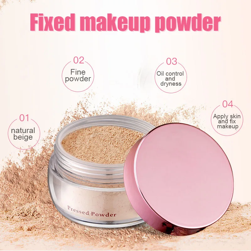 Newest Loose Powder Finish Makeup Setting Powder Smooth Oil-control Brighten Skin for Women Promotion