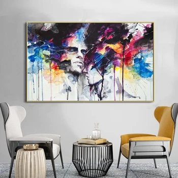 

Street Art Graffiti Canvas Art Wall Paintings Couple Of Lover Posters And Prints Portrait Canvas Prints For Living Room Cuadros