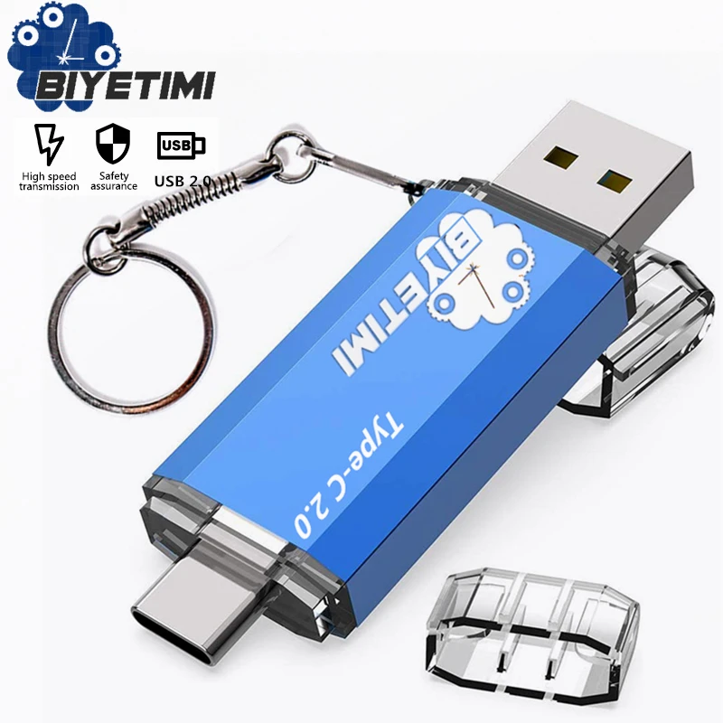 Usb-флеш-накопитель Biyetimi с кабелем Type-C