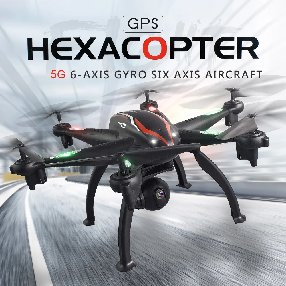 

L100 RC Drone 2.4G 720P 1080P Wide-Angle WiFi FPV Camera 6-axis GPS Dron Auto Follow RC Hexacopter RC Toys for Adults Kids