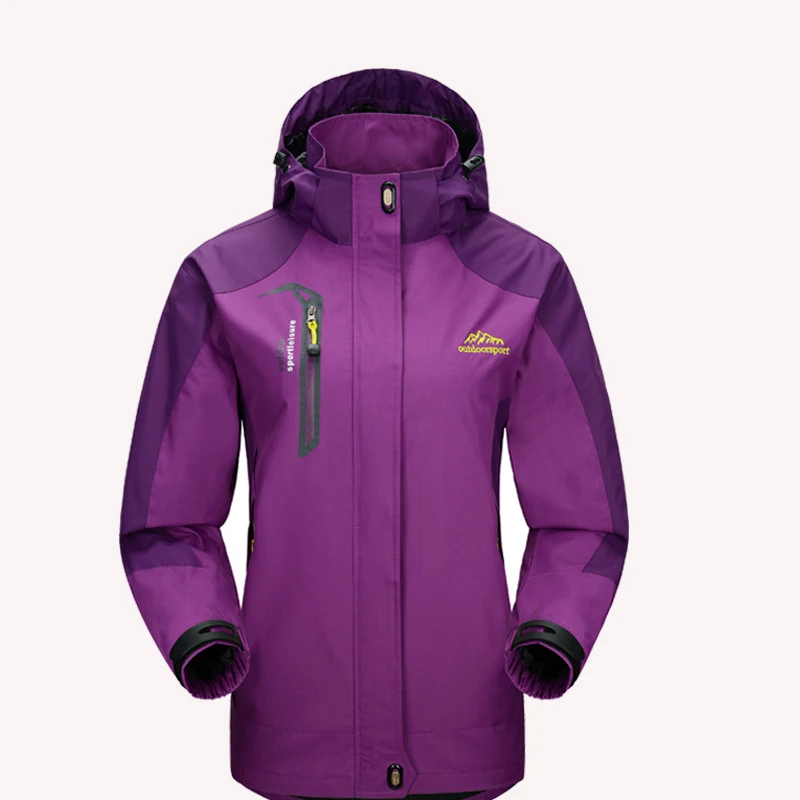 Новинка, мужская и женская флисовая походная куртка для кемпинга, походов, альпинизма, дождевик, для спорта на открытом воздухе, ветрозащитная водонепроницаемая куртка - Цвет: Women  Purple