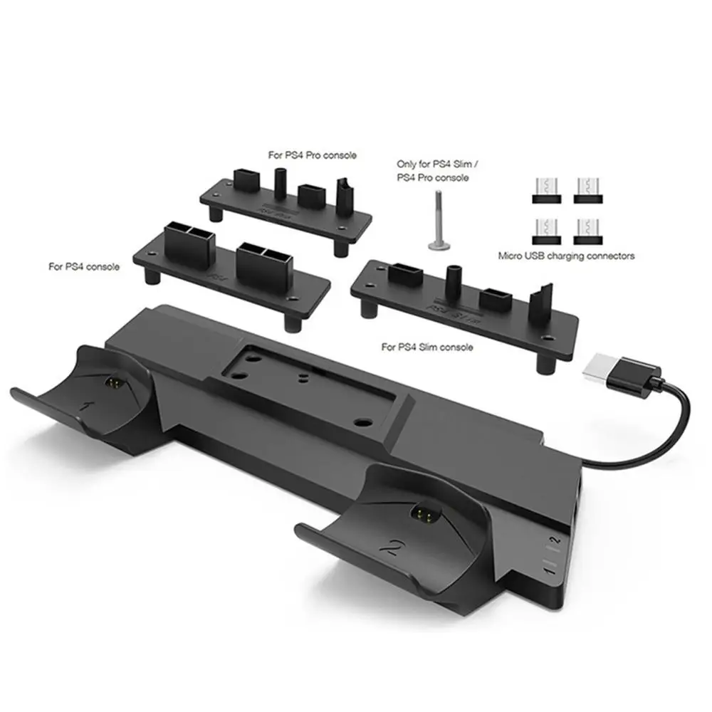 Вертикальная подставка с двойной USB зарядной док-станцией Многофункциональная подставка для PS4 PS4 Slim PS4 Pro консоль двойной контроллер зарядное устройство