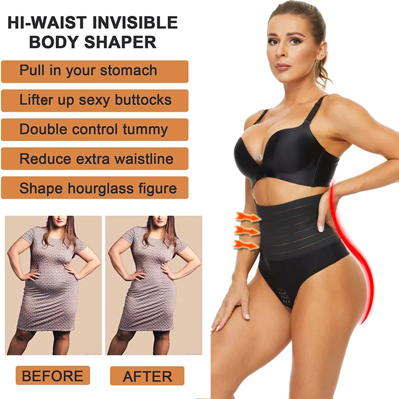 shapewear shorts LANFEI High Waist Slimming Shaper Thong Panties for Women Tummy Control Postpartum Sexy Boyshort Butt Lifter Sheath Belly Briefs yummie shapewear