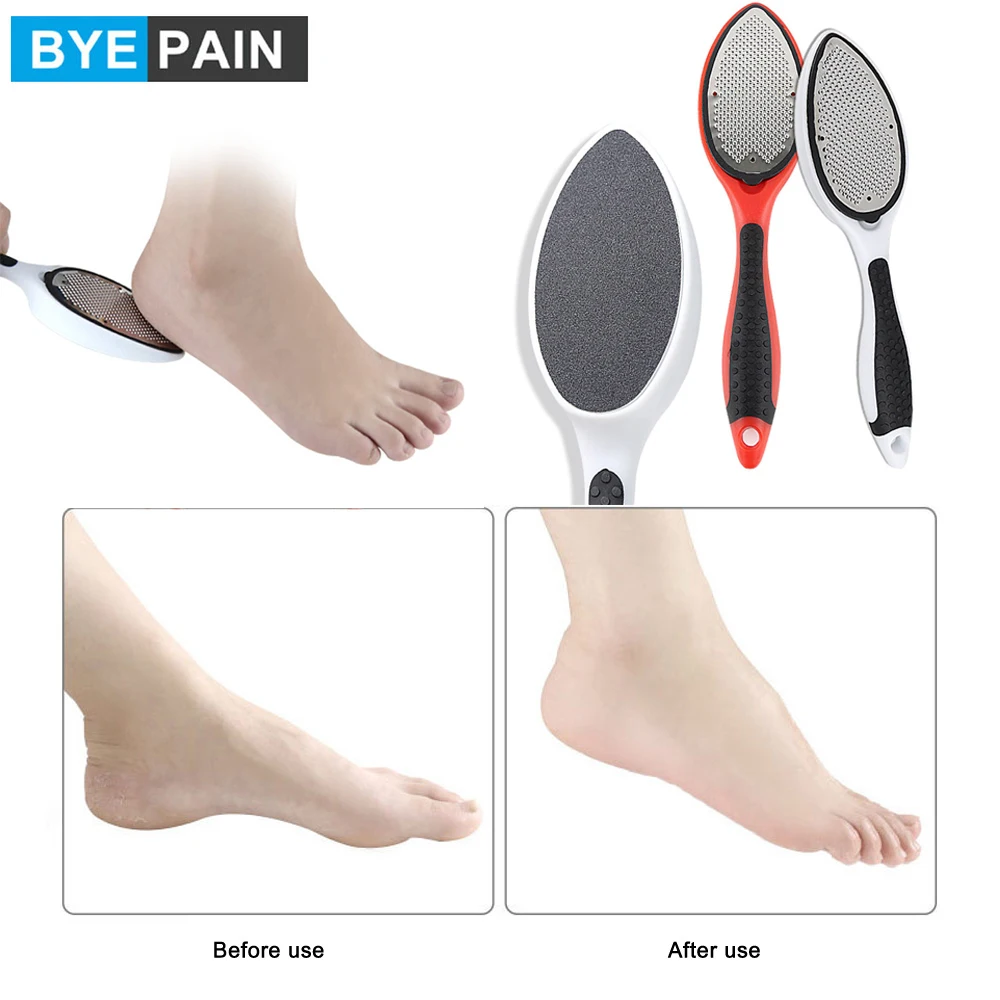 1Pcs Hard Dead Skin Callus Remover Foot File Foot Pedicure Double Side Sanding File Reusable Washable Stainless Steel File 1pcs hard