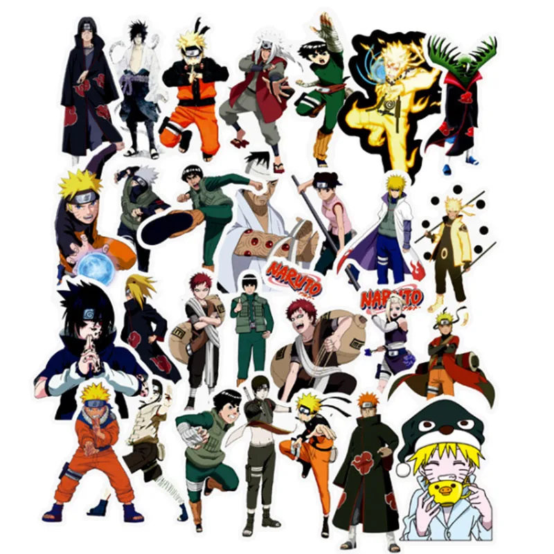 

50/100PCS 2020 New Cool Cartoon Anime Naruto Sticker Girl Things Waterproof Sticker For Scarpbook Phone Laptop Scooter Motor
