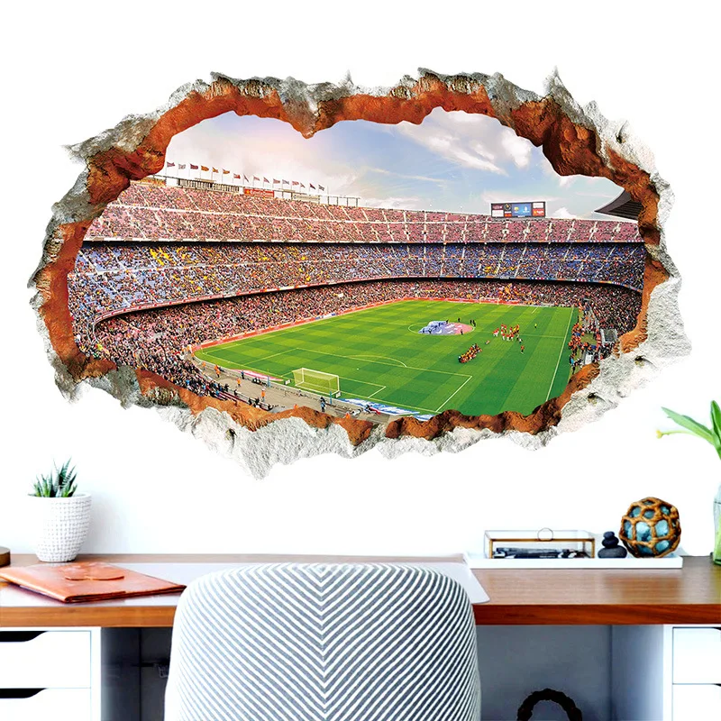 Настенная Наклейка настенные наклейки на тему футбола Soccer Court Home Decor для гостиной
