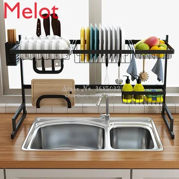 

Cheap Kitchen Organizer Dishes Dryer Storage Rack Holder Kitchen Sink Sponge Holder Tableware Dinnerware Dryer Rack