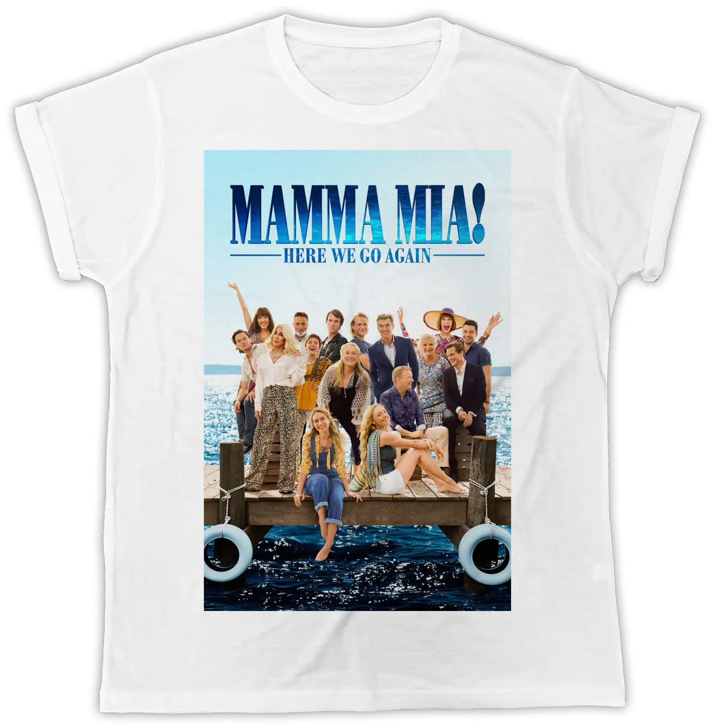 

COOL MAMMA MIA MOVIE POSTER IDEAL PRESENT UNISEX RETRO COOL TSHIRT