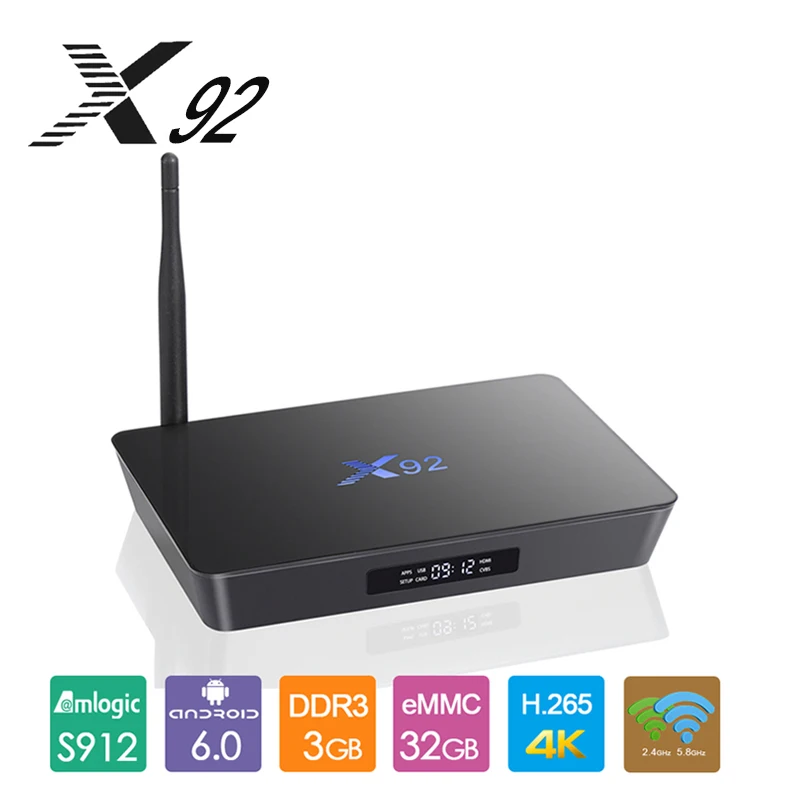 X92 Mini Smart TV Box Android6.0 AMLOGIC S912 OCTA CORE 2GB/3GB 16GB/32GB 2.4G 5G H.265 4K Dual WIFI Media Player Set Top Box X92 Mini Smart TV Box Android6.0 AMLOGIC S912 OCTA CORE 2GB/3GB 16GB/32GB 2.4G 5G H.265 4K Dual WIFI Media Player Set Top Box