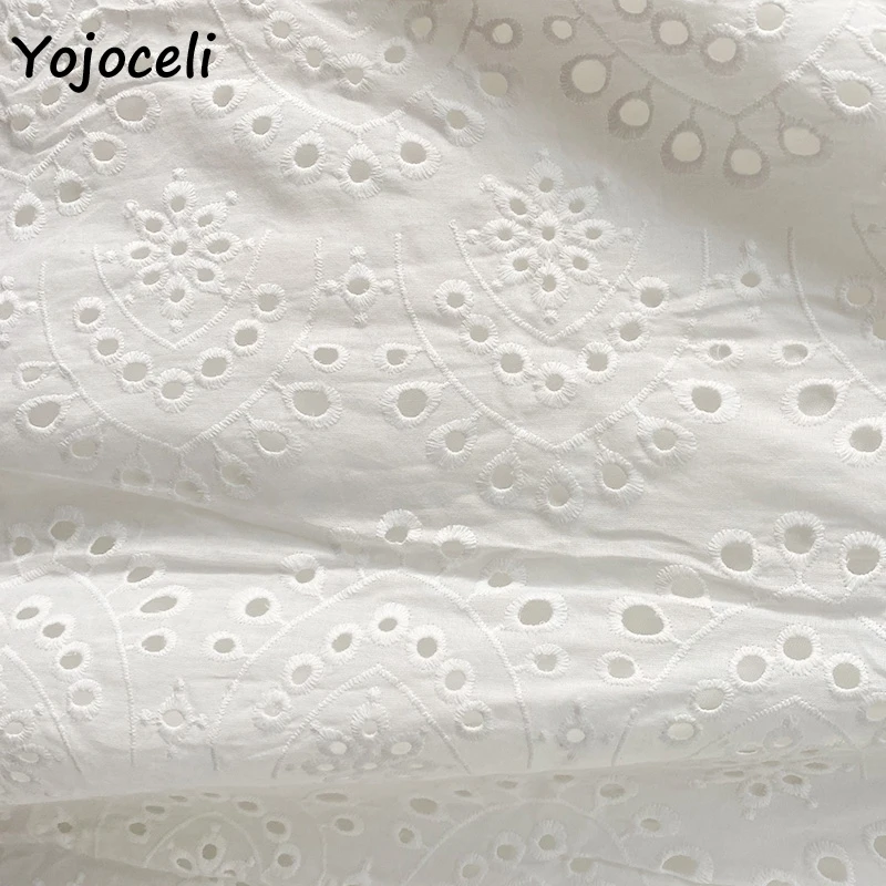 Yojoceli, новинка, весна-лето, хлопковое платье с вышивкой, женское, v-образный вырез, с вырезом, хлопковое платье, приталенное платье