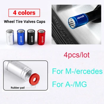 

Car 4Pcs Metal Sport Badge Wheel Tyre Tire Stem Air Valve Caps For Mercedes Benz AMG CLK CLA GLK GLE GLC A B C E S class A180