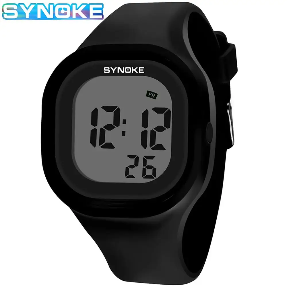 

SYNOKE Students Watches Kids Sports Colorful Silicone Strap Digital Watches LED Light Alarm Clock Children Wristwatches Relgio