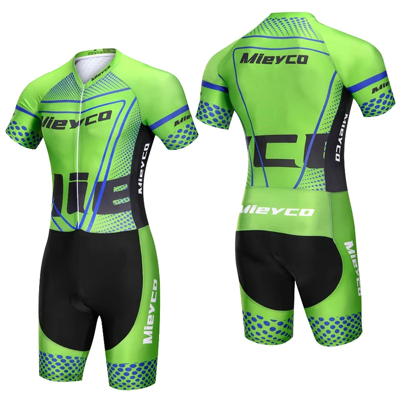 Triathlon Suit Men'S Short Sleeve Cycling Kit Bike Racing Tights