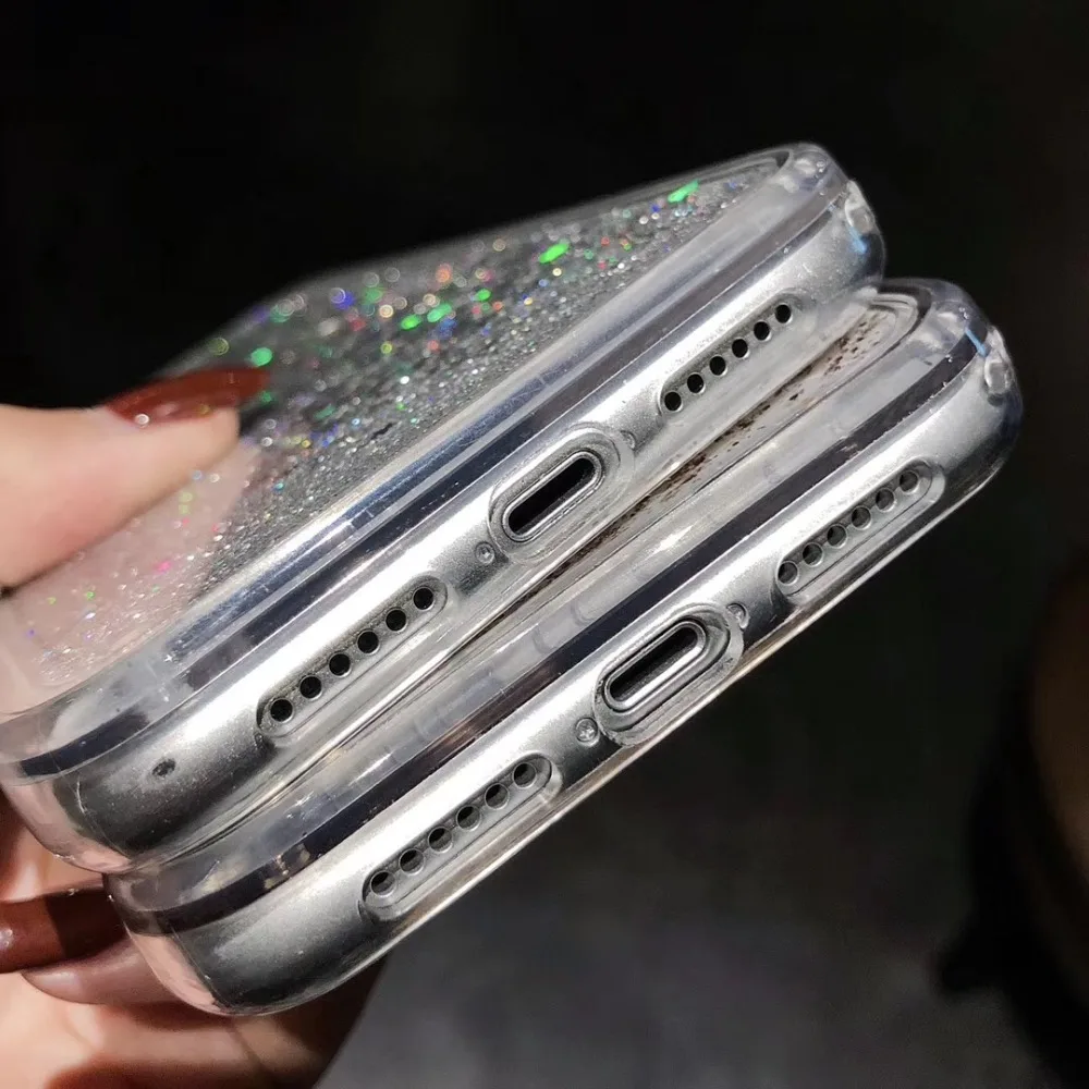 Жидкий блестящий чехол для iphone 11 силиконовый 12 mini Pro XR XS Max X 8 7 6S 6 Plus с динамическим