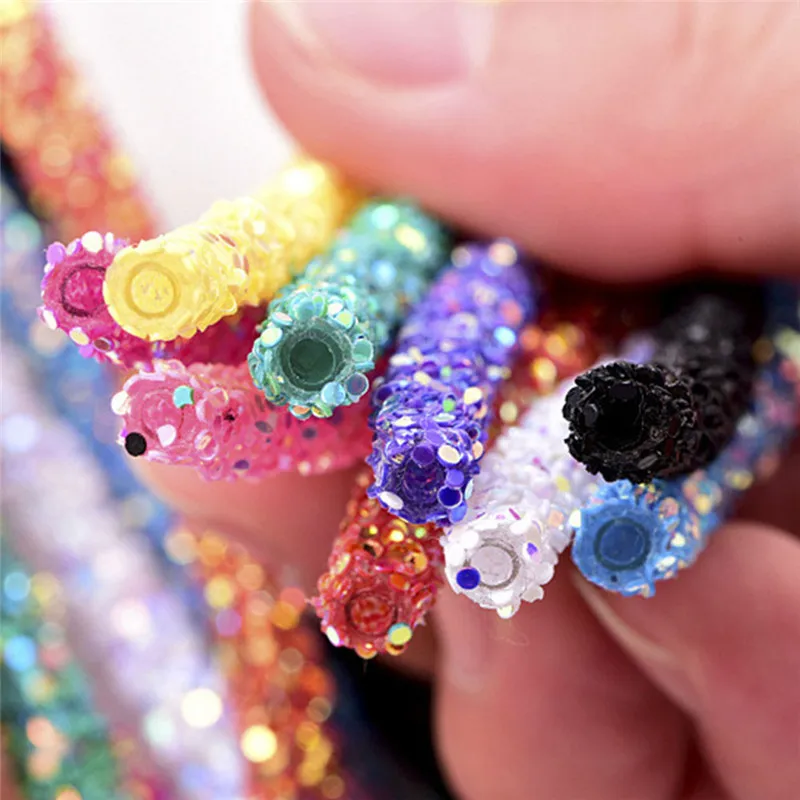 Glitter Rhinestones Sequins Trimmings Soft Tube Cord Rope Strings DIY Garment Shoes Party Decoration Wedding Resin 10yards 6mm clothing accessories rhinestone shoe lace