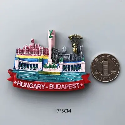 hungary budapest 3D национальные страны сувенир Туризм магнит холодильник европейский город Барселона Франция Париж Исландская паста стикер для холодильника - Цвет: hungary budapest