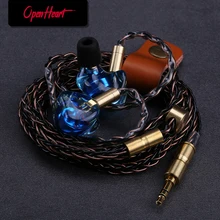 Резиновые наушники OPENHEART с mmcx красивые Hi Fi высокого качества