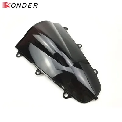Для Honda CBR 1000RR CBR1000RR CBR 1000RR CBR1000 1000 RR мотоциклы PC лобовое стекло двойной пузырь - Цвет: Black
