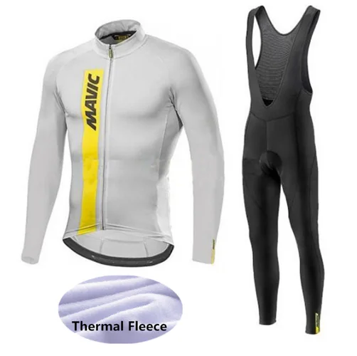 Горячая зима термисе флис Манн радфэрен Джерси Ciclismo Ropa Mavic Fahrrad Langarm Sportbekleidung Radsportbekleidung