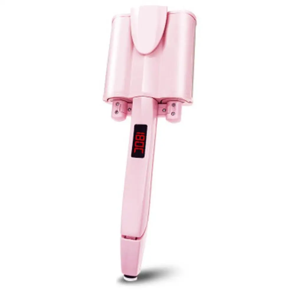 

Ceramic Three Tubes Hair Curlers Digital Display Big Wave Hair Waver Curling Quick Heat Hair Style Tool