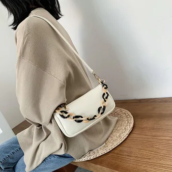 

Women Shoulder Bags 2020 Retro Split PU Handbag Leather Bags Solid Ladies Small Messenger Crossbody Handbag Tote