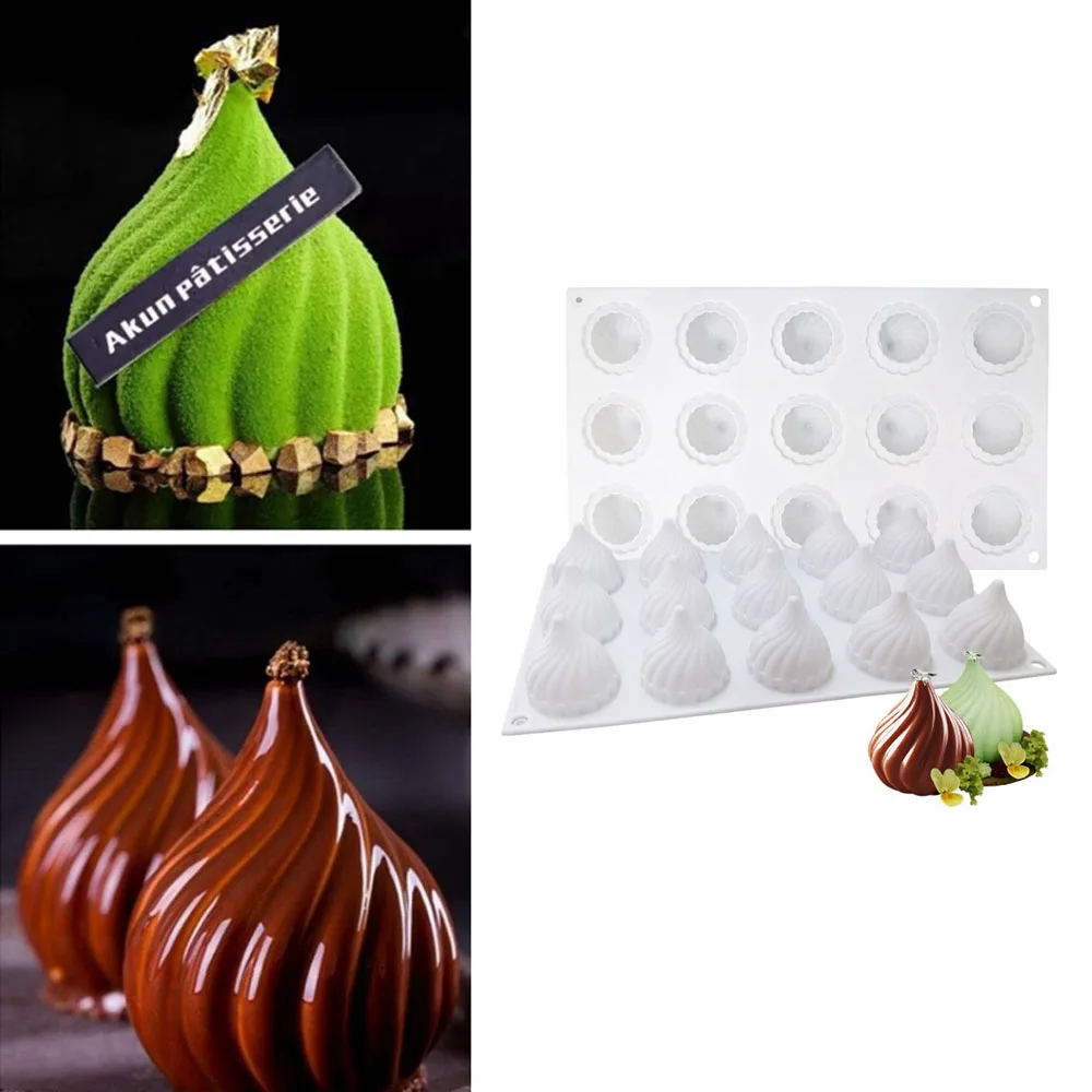 

3D Silicone Fruit Shape Cake Mold For Mousse Dessert Mould Apple Lemon Pear Cherry Chocolate Pastries Molds DIY Baking Tray 4