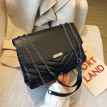 

European Fashion Female Tote bag 2020 New Quality PU Leather Women's Designer Handbag Lock High capacity Shoulder Messenger Bag