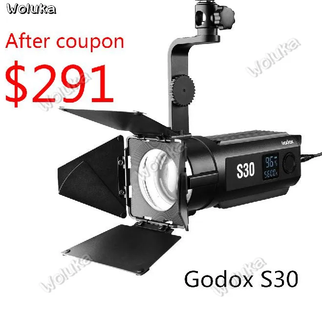 Godox S30 30W LED Photography Continuous adjustable Light Spotlight With Barn Door For Professional CD50 T03 | Электроника