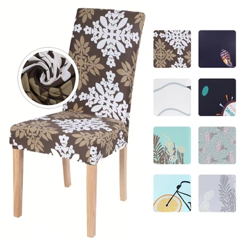 

1/2/4/6pcs Elastic Stretch Dining Room Chair Cover Washable Seat Protector Spandex Slipcovers For Hotel Wedding Banquet Party