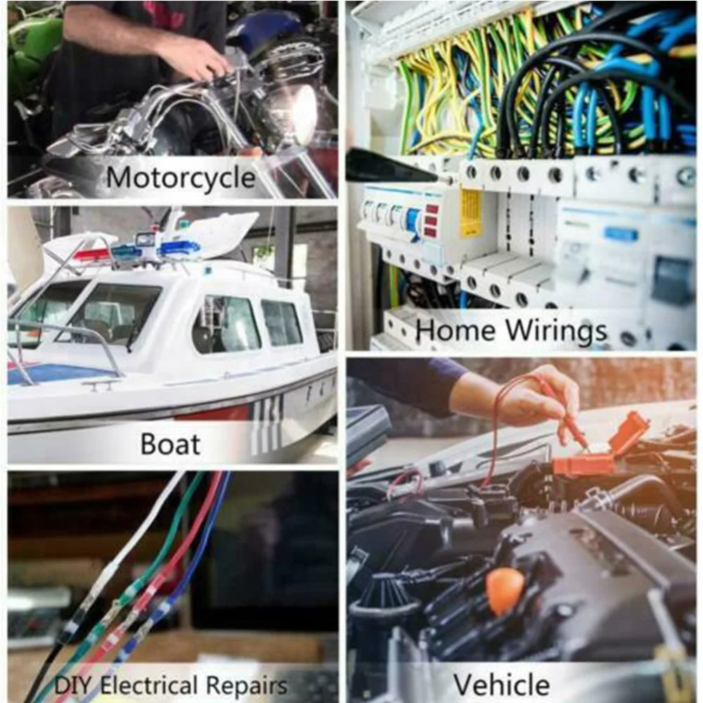 250Pcs Practical Electrical Waterproof Seal Heat Shrink Butt Terminals Solder Sleeve Wire Connectors