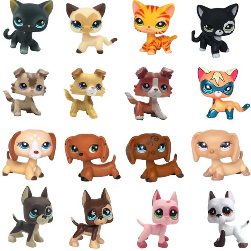 2x Littlest Pet Shop LPS  #228 #391 Toy Short Hair Cat Kitty Collection Doll Toy 