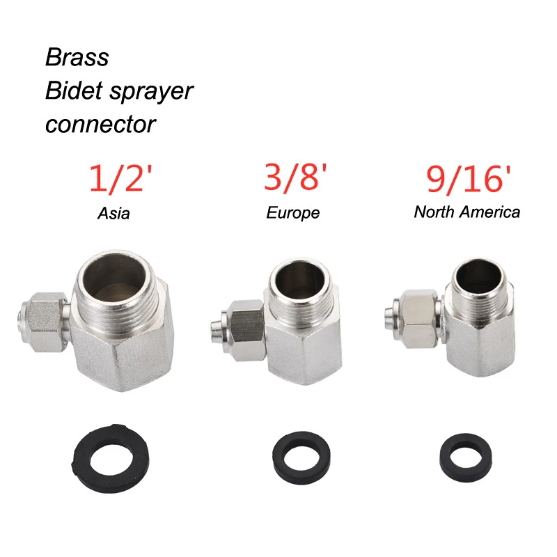 Brass Bidet Connector Toilet Seats Bidet Non-Electric Bidet Attachment Self-Cleaning Sprayer Mechanical Nozzle Muslim Shattaf
