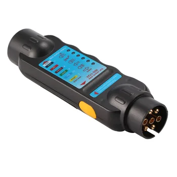 

7 Pin Car Trailer Tester Towing Light Cable Circuit Plug Socket With 2 Adapters 12V Electrics Diagnostic Tools